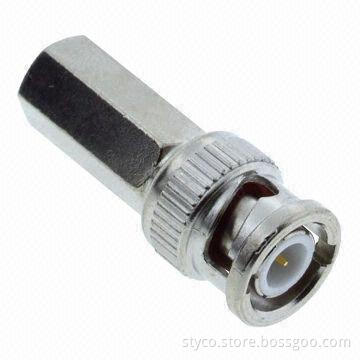 BNC Connectors, BNC Male to Twist On, Suitable for RG59, RG6 and RG58 Cable